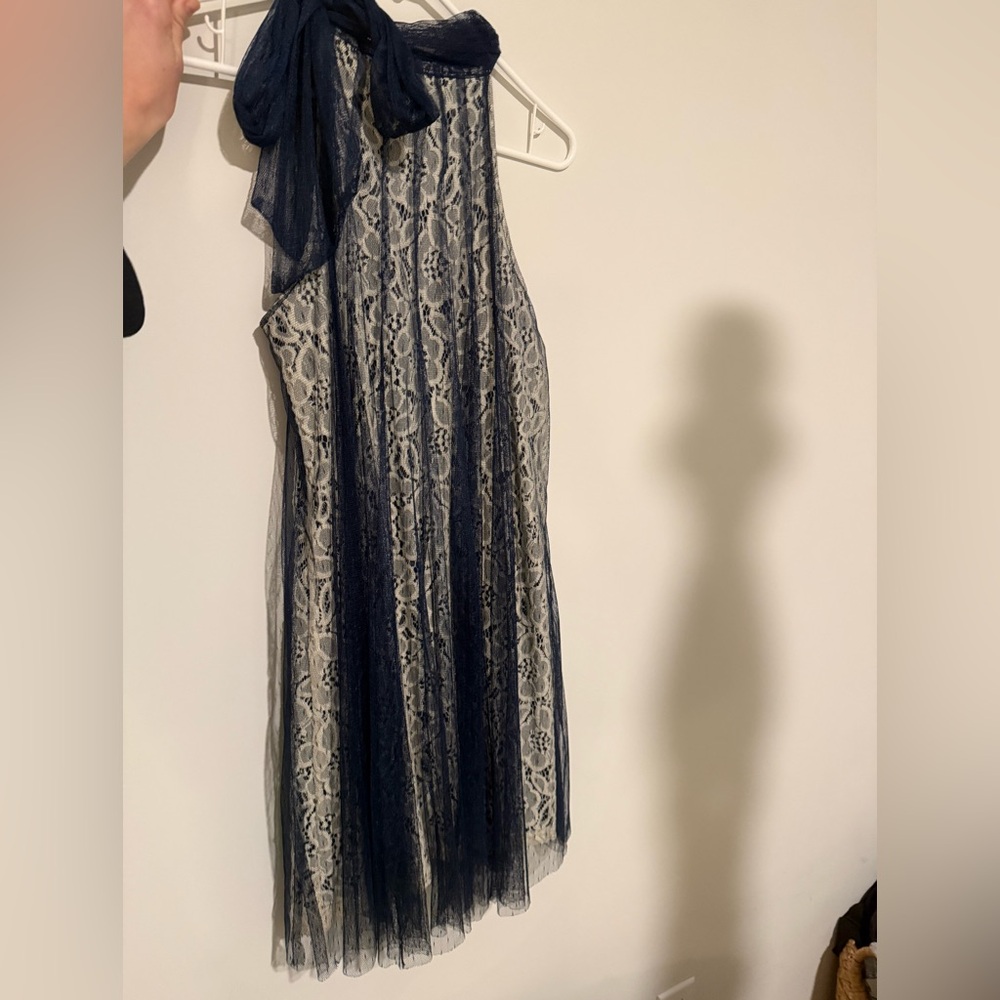 Medium Altar'd State Navy Lace Overlay Dress